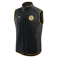 Men's Fanatics Black Boston Bruins Authentic Pro Rink Full-Zip Vest