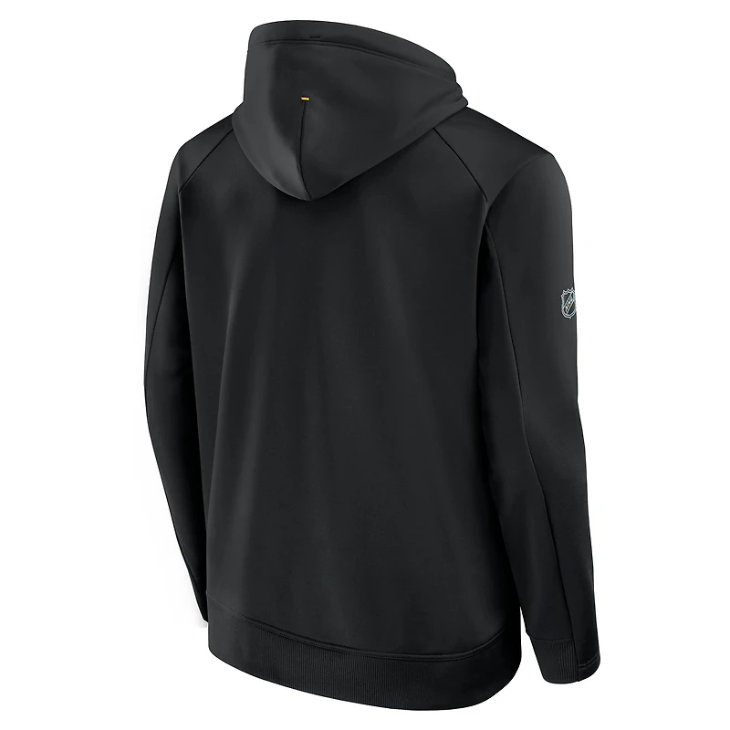 Sweat à capuche Fanatics noir authentique des Bruins de Boston pour homme