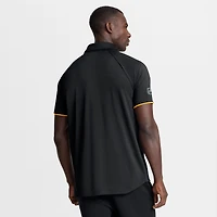 Men's Fanatics Black Boston Bruins Authentic Pro Rink Raglan Polo