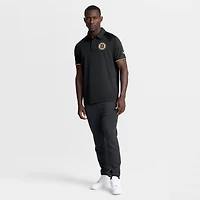 Men's Fanatics Black Boston Bruins Authentic Pro Rink Raglan Polo