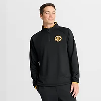 Pull raglan à quart de zip Fanatics Black Boston Bruins Authentic Pro Rink pour homme
