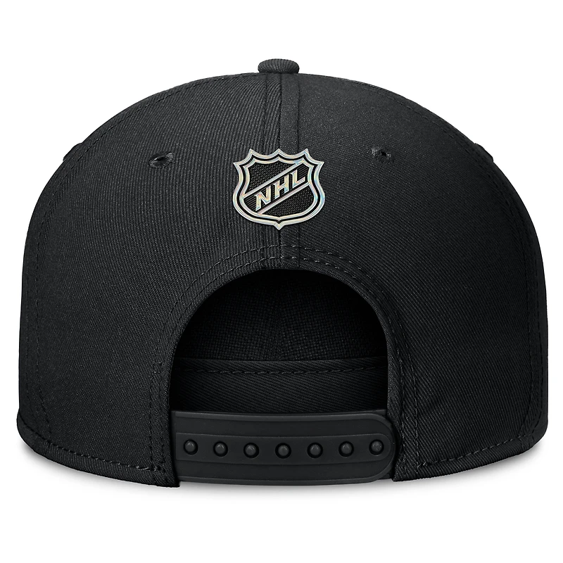Men's Fanatics Black Boston Bruins Authentic Pro Rink Team Code Snapback Hat