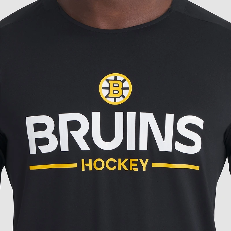 T-shirt à manches longues Fanatics noir authentique des Bruins de Boston pour homme