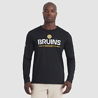 T-shirt à manches longues Fanatics noir authentique des Bruins de Boston pour homme