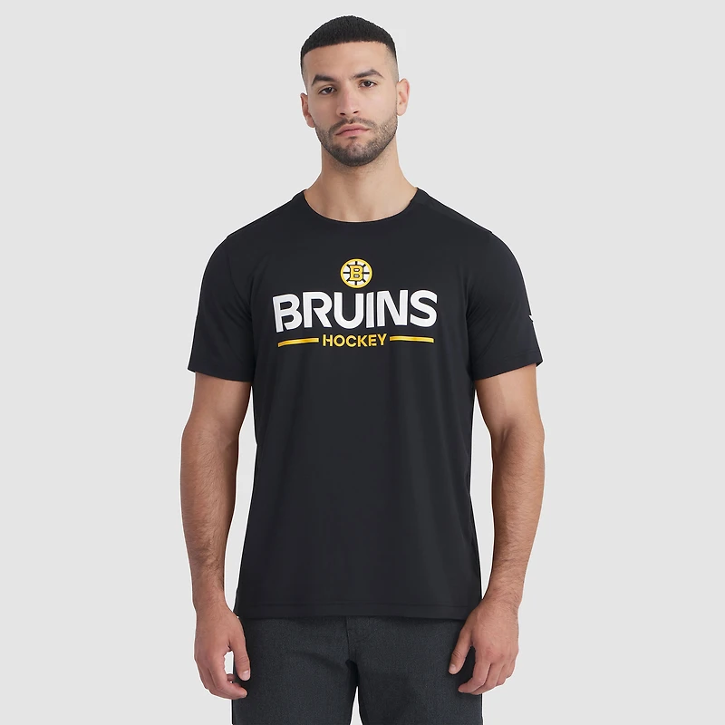 Men's Fanatics Black Boston Bruins Authentic Pro Rink Tech T-Shirt