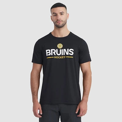 Men's Fanatics Black Boston Bruins Authentic Pro Rink Tech T-Shirt