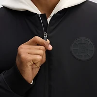 Veste aviateur légère à fermeture éclair intégrale Fanatics Black Boston Bruins Authentic Pro Road pour homme