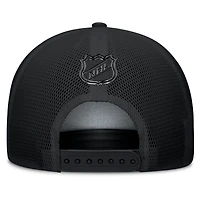 Men's Fanatics Black Boston Bruins Authentic Pro Road Team Code Trucker Adjustable Hat