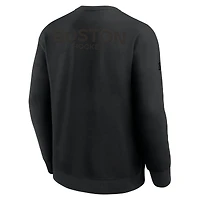 Sweat-shirt Fanatics noir authentique Pro Road Tri-Blend pour homme des Bruins de Boston