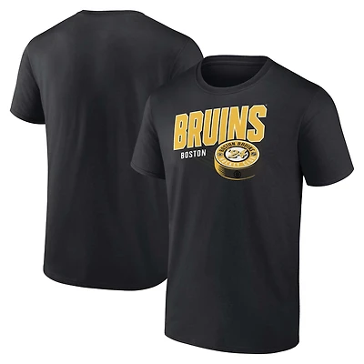 Men's Fanatics Black Boston Bruins Biscuit T-Shirt
