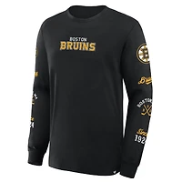 Men's Fanatics Black Boston Bruins Boxed Legacy Long Sleeve T-Shirt