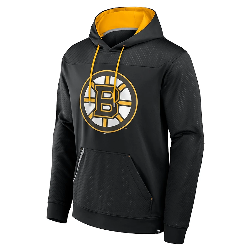 Sweat à capuche noir Boston Bruins Defender Fanatics pour homme