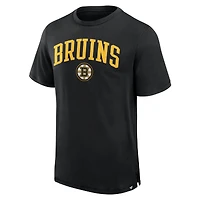 T-shirt Pima surélevé noir pour hommes des Bruins de Boston Fanatics