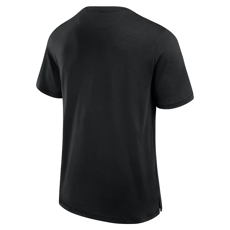 T-shirt Pima surélevé noir pour hommes des Bruins de Boston Fanatics