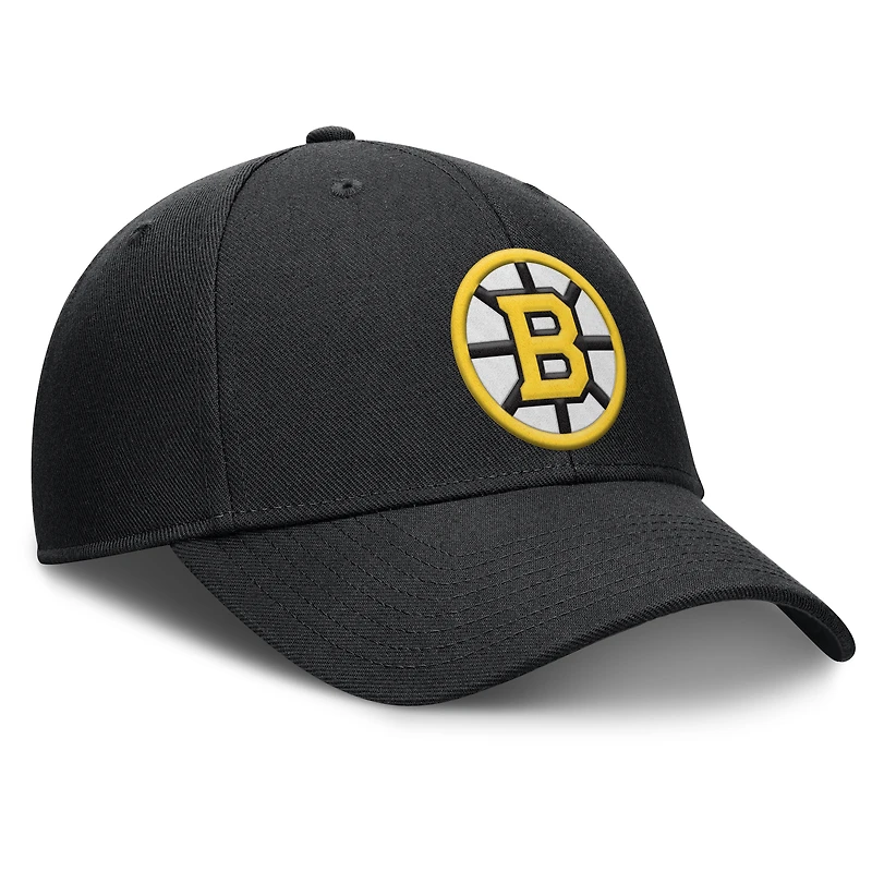 Casquette ajustable Fanatics Force Boston Bruins noire pour homme