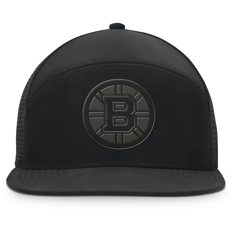 Men's Fanatics Black Boston Bruins Front Office Adjustable Hat