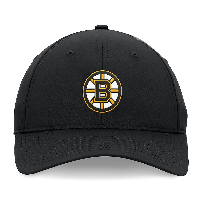 Casquette réglable Ripstop noire Fanatics pour hommes des Bruins de Boston Front Office