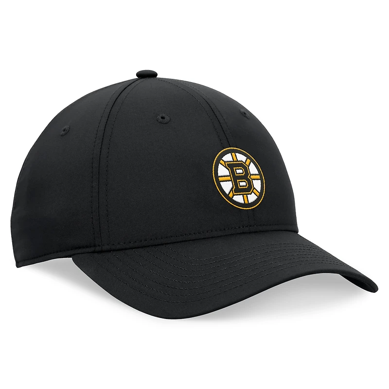 Men's Fanatics Black Boston Bruins Front Office Ripstop Adjustable Hat