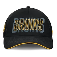 Casquette Fundamental Flex noire pour hommes de Fanatics Boston Bruins