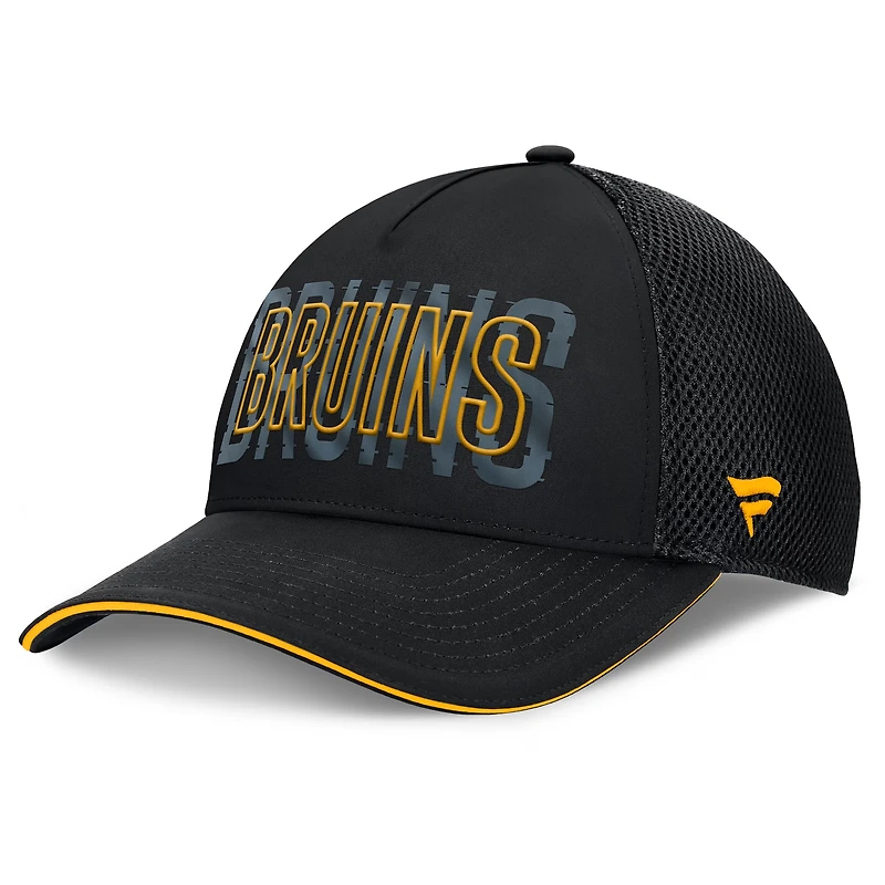 Casquette Fundamental Flex noire pour hommes de Fanatics Boston Bruins