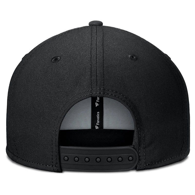 Men's Fanatics Black Boston Bruins Fundamental Gino Stack Snapback Hat