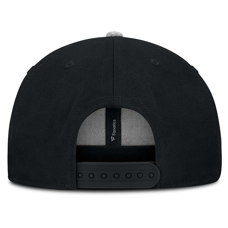 Men's Fanatics Black Boston Bruins Fundamentals Loden Snapback Hat