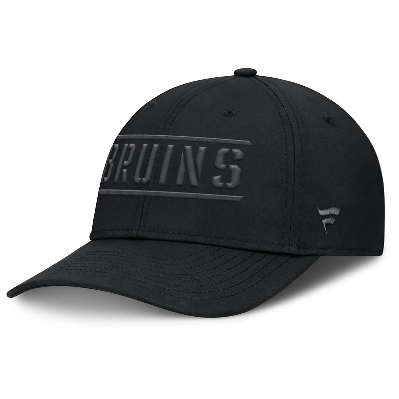 Men's Fanatics Black Boston Bruins Fundamentals Ruck Up Flex Hat