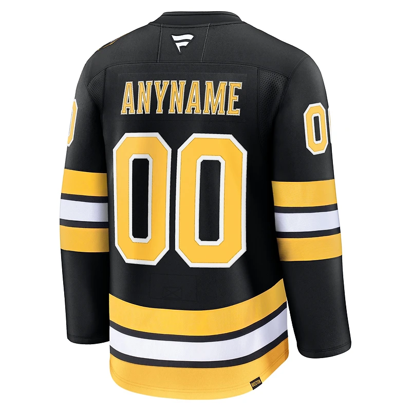 Men's Fanatics  Black Boston Bruins Home Premium Custom Jersey