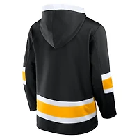 Men's Fanatics  Black Boston Bruins Inside Line Fleece Pullover Hoodie