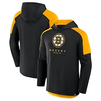 Men's Fanatics Black Boston Bruins Meta Game Transitional Pullover Hoodie