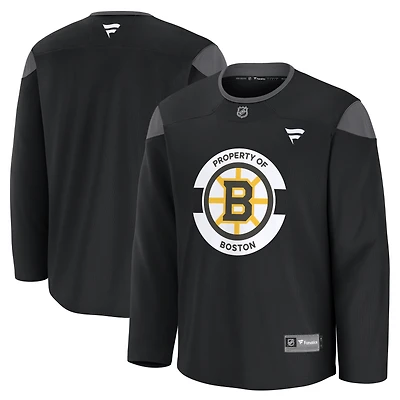 Maillot d'entraînement noir des Bruins de Boston pour hommes (Fanatics)