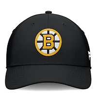 Casquette Fanatics noire pour homme avec logo principal Flex des Bruins de Boston