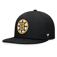 Casquette snapback noire Fanatics pour homme avec logo principal des Bruins de Boston