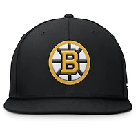Casquette snapback noire Fanatics pour homme avec logo principal des Bruins de Boston