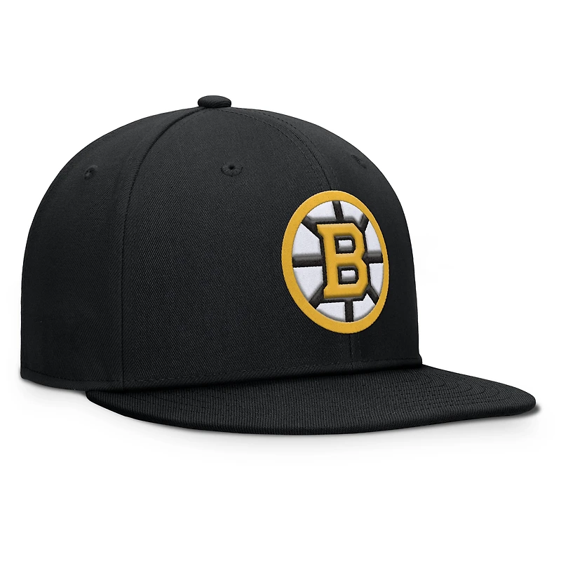 Men's Fanatics Black Boston Bruins Primary Logo Snapback Hat