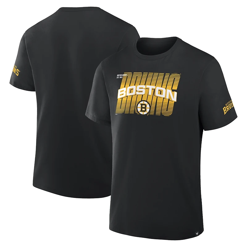 T-shirt Fanatics noir pour homme, équipe Vision Legacy des Bruins de Boston