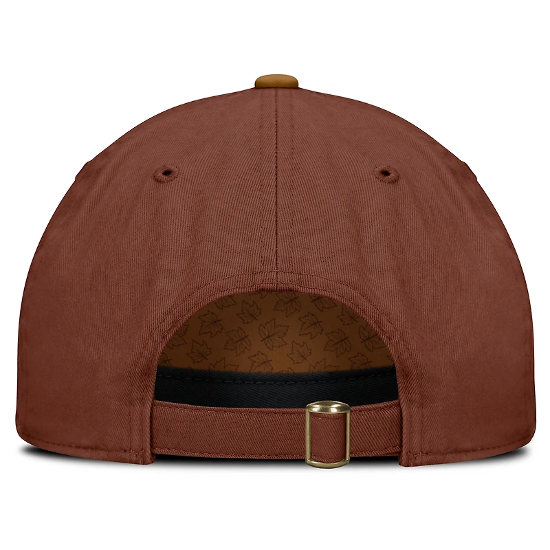 Men's Fanatics  Brown Boston Bruins Fall Leaves Timber Adjustable Hat