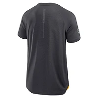 Men's Fanatics Charcoal Boston Bruins Authentic Pro Rink Raglan Performance T-Shirt