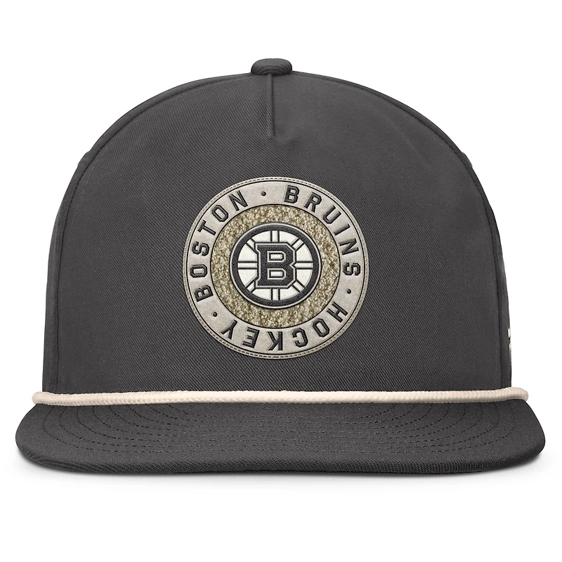 Casquette ajustable Fanatics pour homme Boston Bruins Closer en charbon