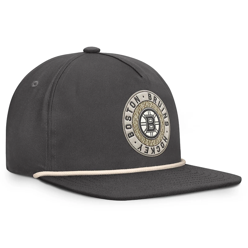 Casquette ajustable Fanatics pour homme Boston Bruins Closer en charbon