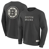 Sweat-shirt à capuche Fanatics pour homme, anthracite, Boston Bruins Elements Future Ground Lettering