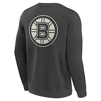 Sweat-shirt à capuche Fanatics pour homme, anthracite, Boston Bruins Elements Future Ground Lettering