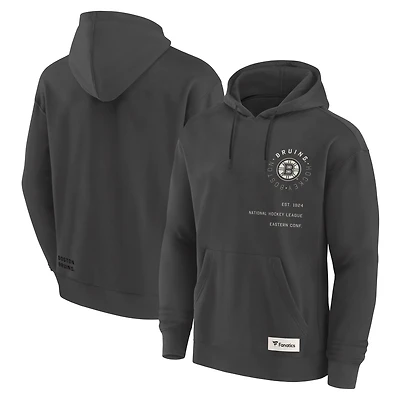 Sweat à capuche Fanatics Anthracite Boston Bruins Future Ground Info pour homme