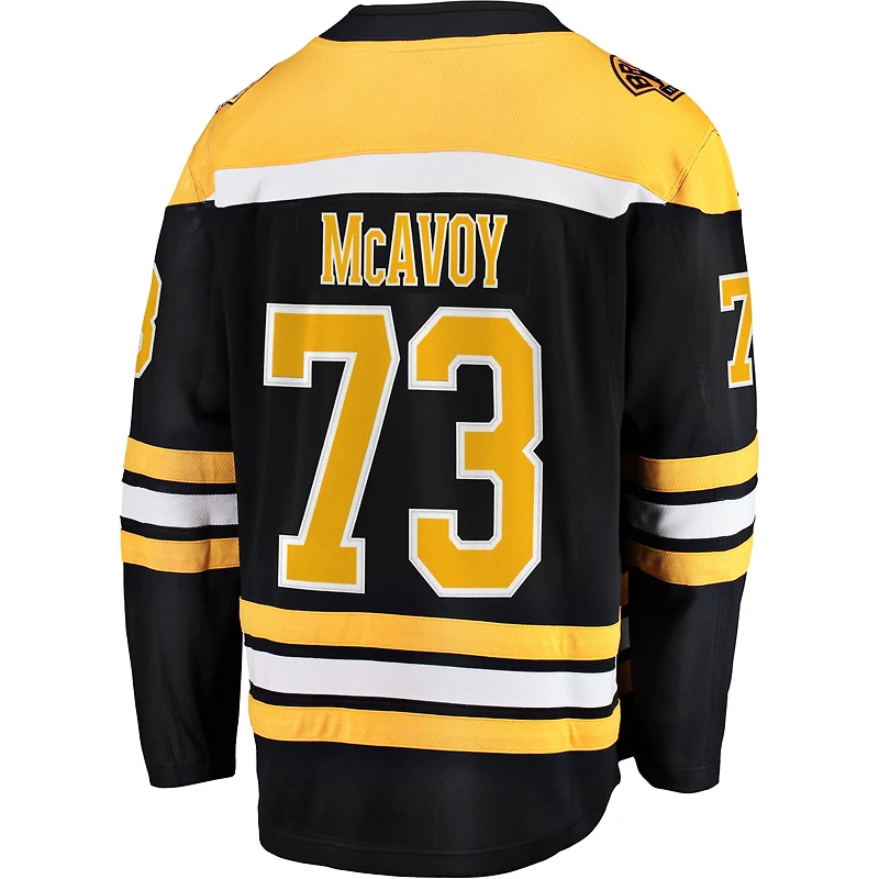Fanatiques pour hommes de marque Charlie McAvoy Black Boston Bruins Breakaway - Maillot joueur