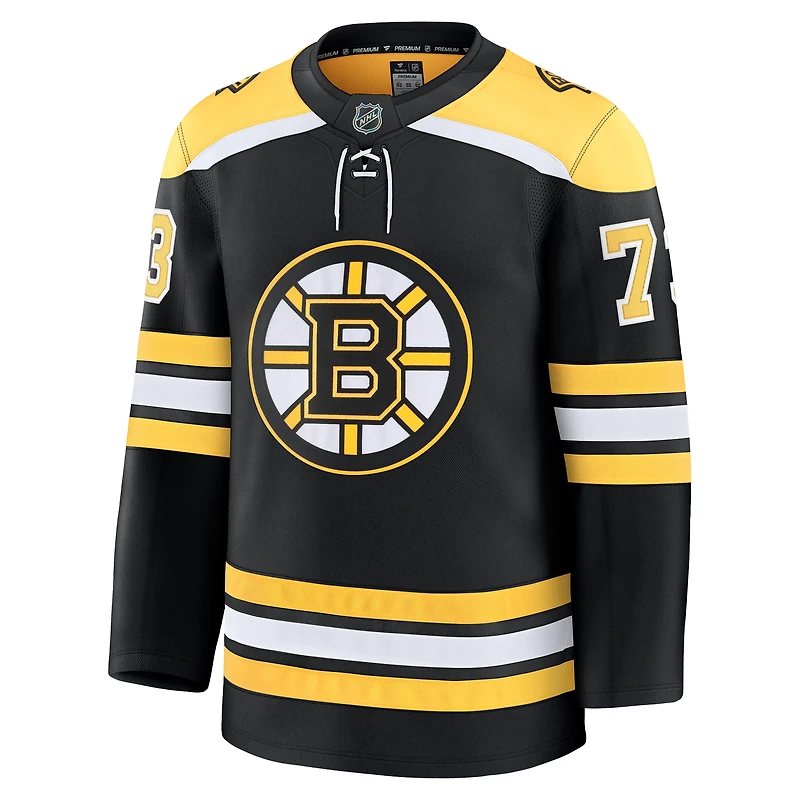 Maillot à domicile Premium Charlie McAvoy noir des Bruins de Boston Fanatics pour hommes