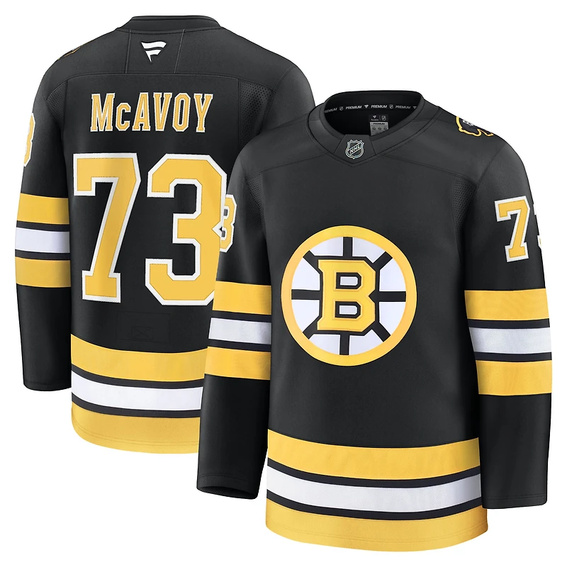 Men's Fanatics Charlie McAvoy Black Boston Bruins Home Premium Player Jersey