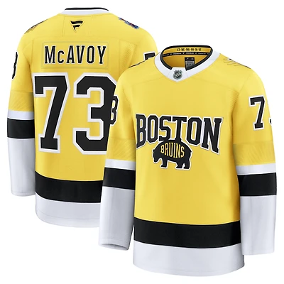 Men's Fanatics Charlie McAvoy Gold Boston Bruins 2026 NHL Stadium Series Premium Jersey