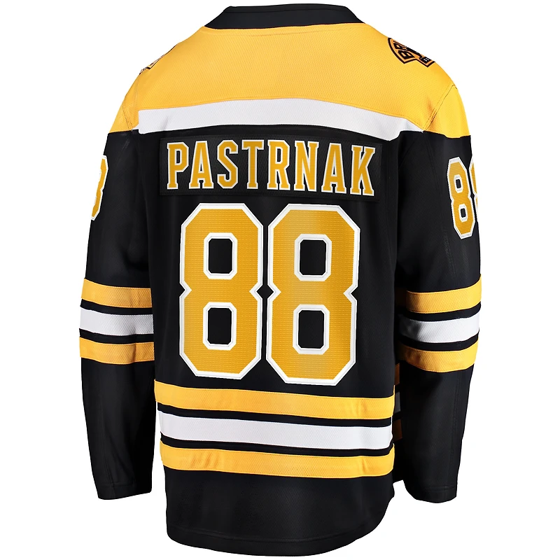 Men's Fanatics David Pastrnak Black Boston Bruins Home Breakaway Jersey