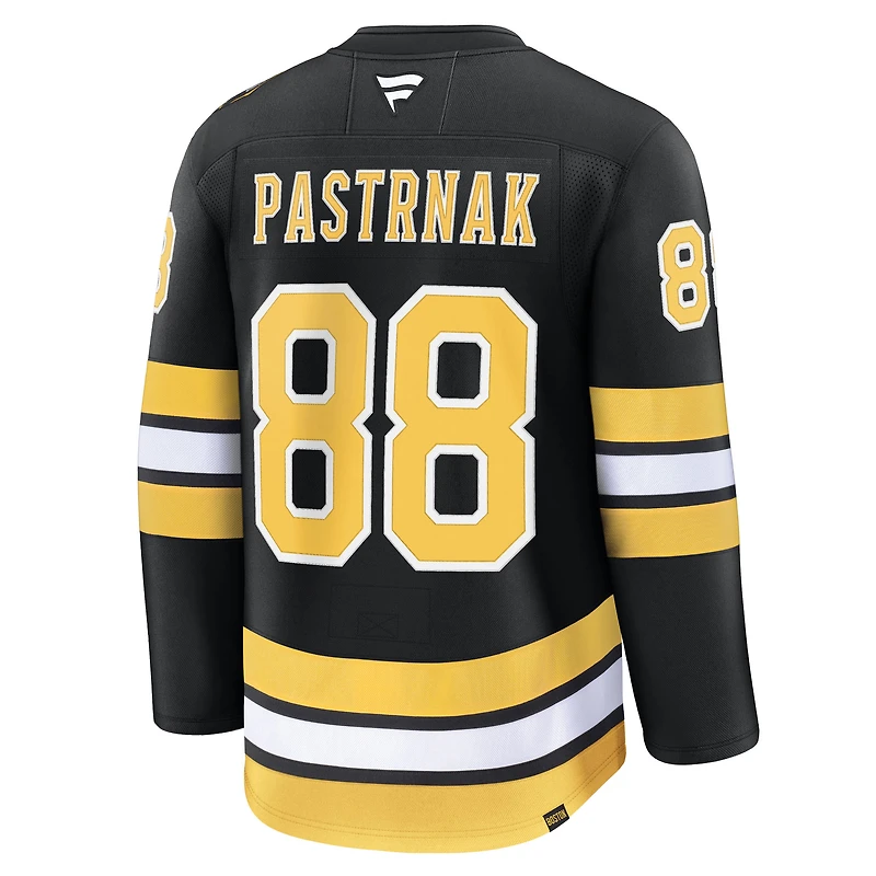 Men's Fanatics David Pastrnak Black Boston Bruins Home Premium Player Jersey