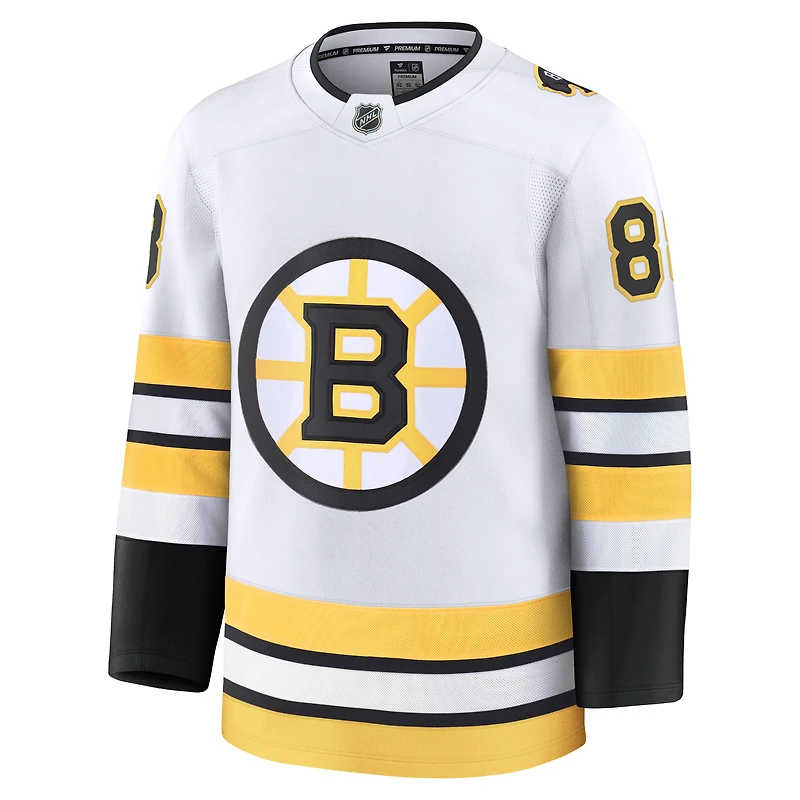 Men's Fanatics David Pastrnak White Boston Bruins Away Premium Player Jersey